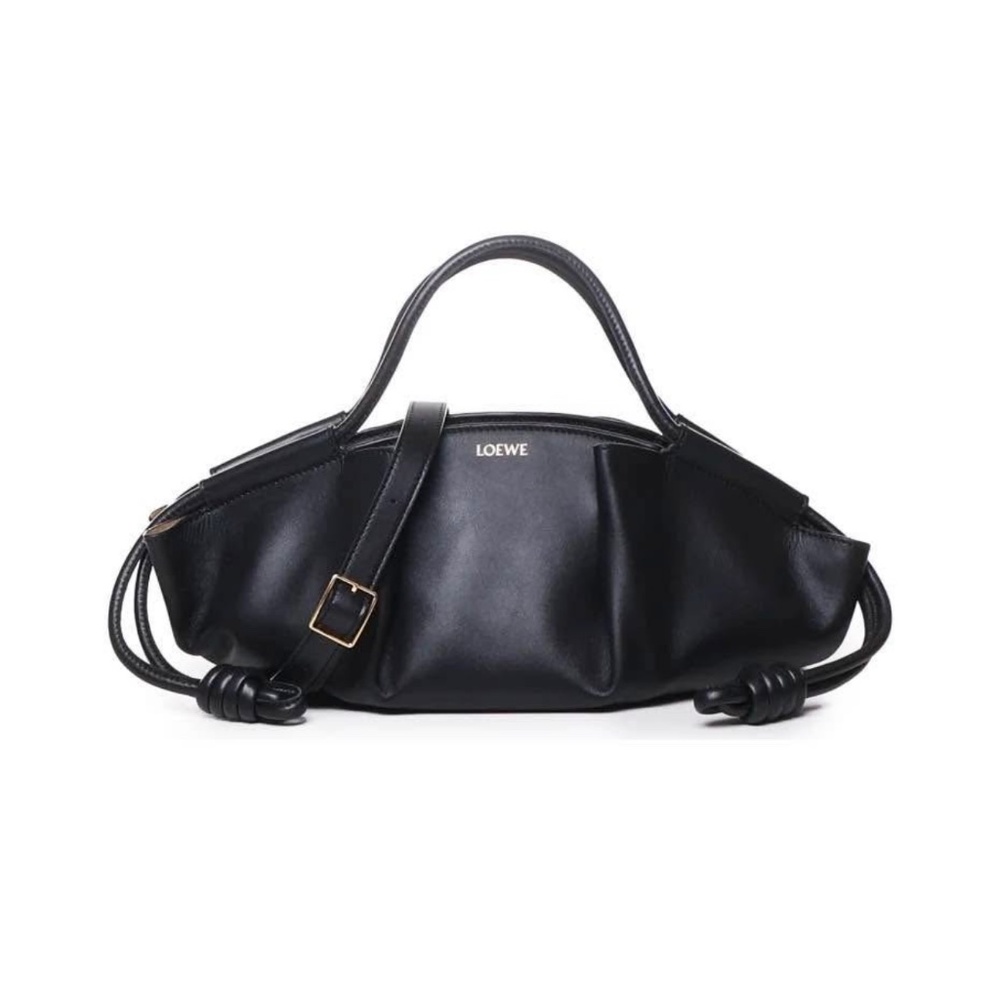 Small Paseo Calfskin Women’s Black Leather HandBag SS22